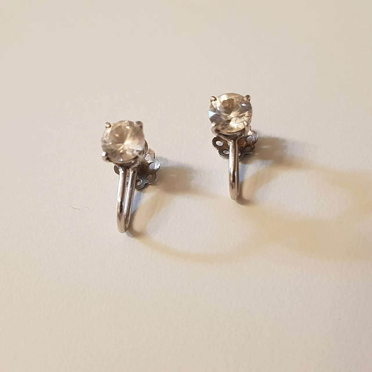 Orecchini zaffiri bianchi anni '30 2