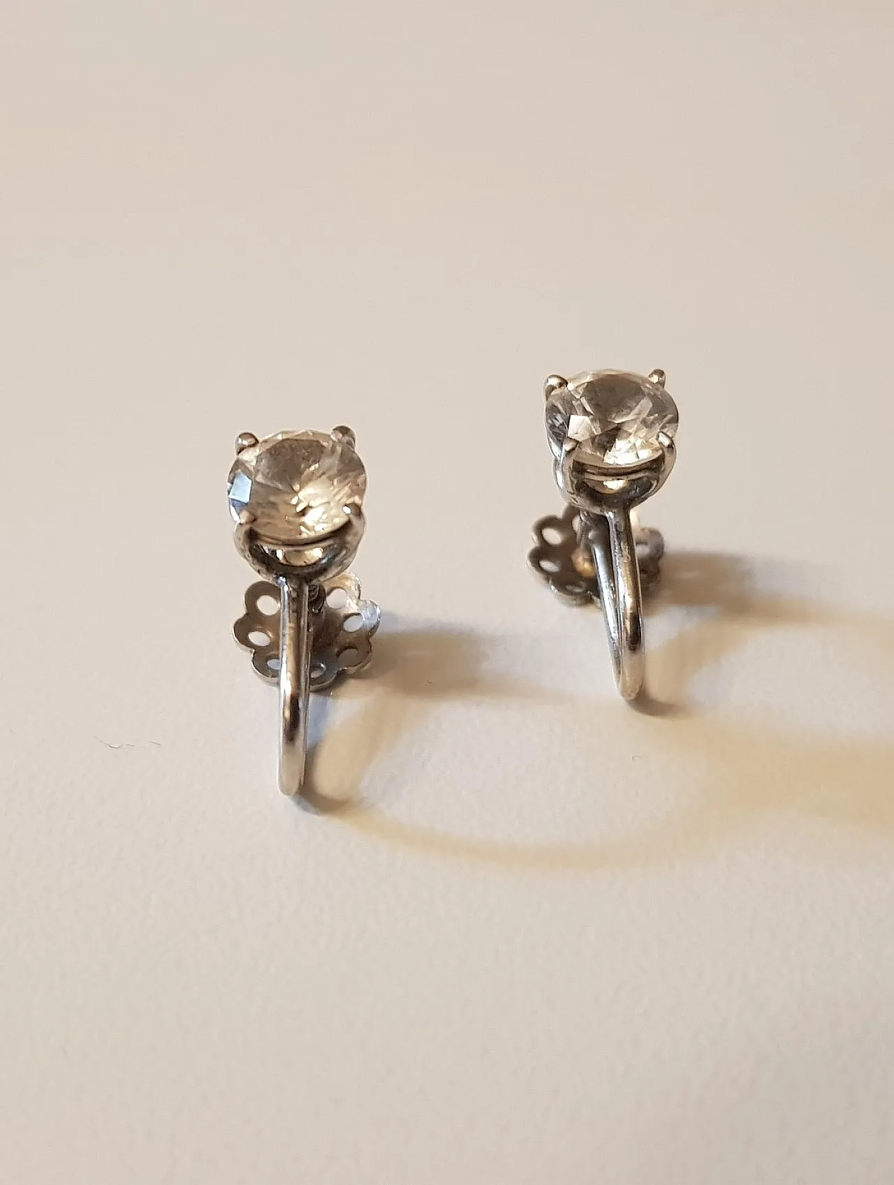 Orecchini zaffiri bianchi anni '30 3