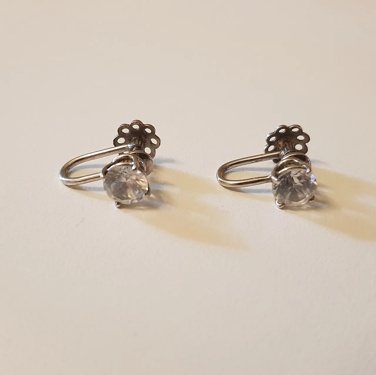 Orecchini zaffiri bianchi anni '30 4