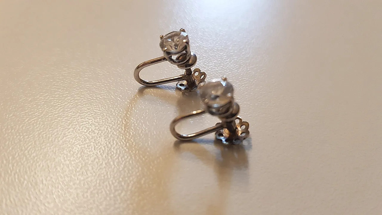 Orecchini zaffiri bianchi anni '30 6