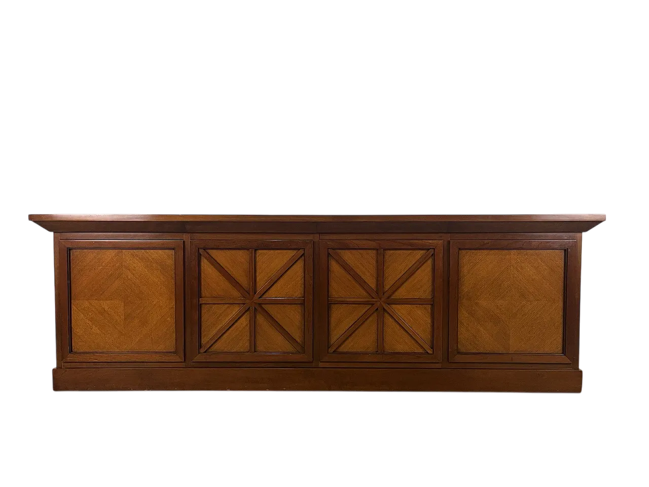 Sideboard in legno con motivi a forma di croce, 80s 14