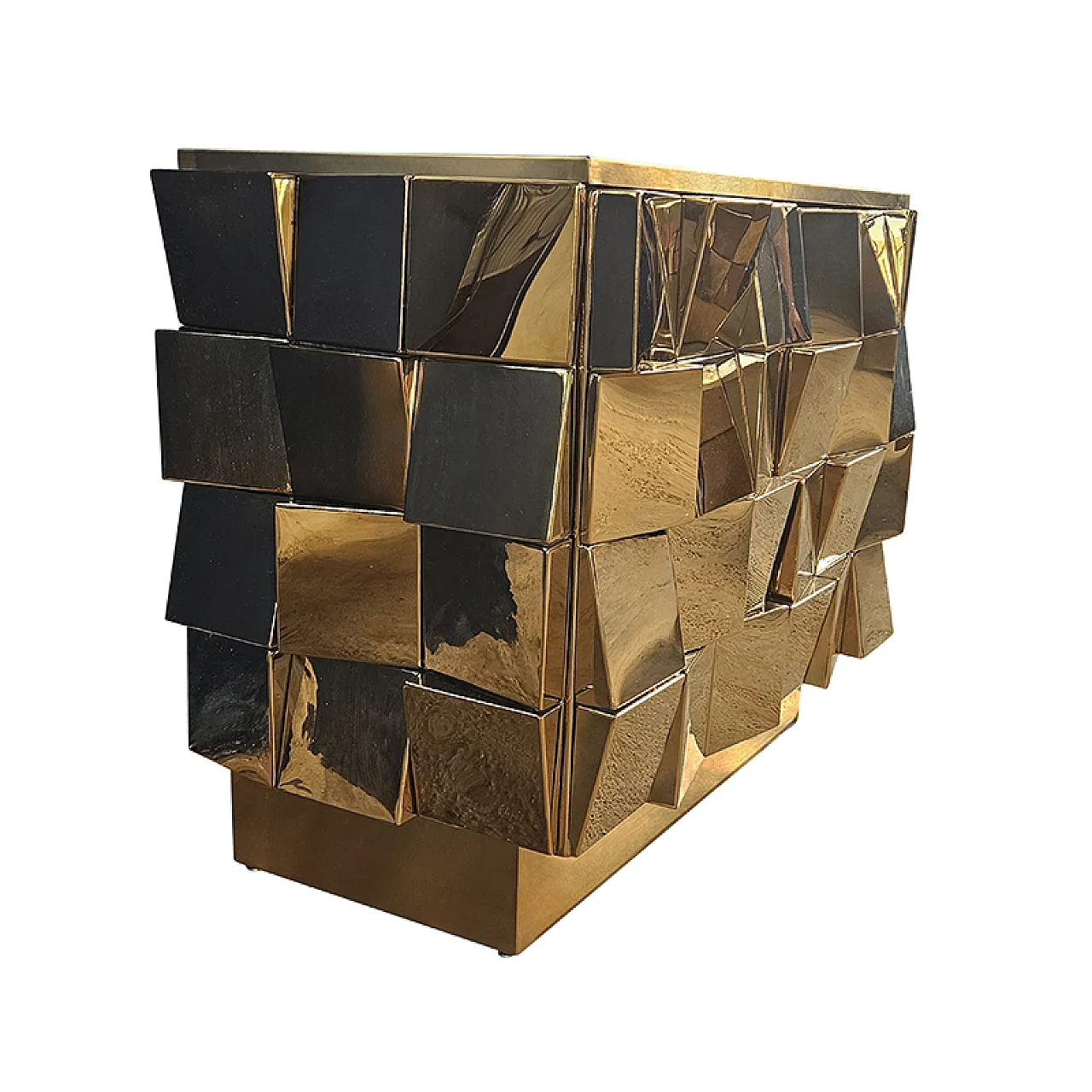 Credenza a due ante ottone, anni '90 3