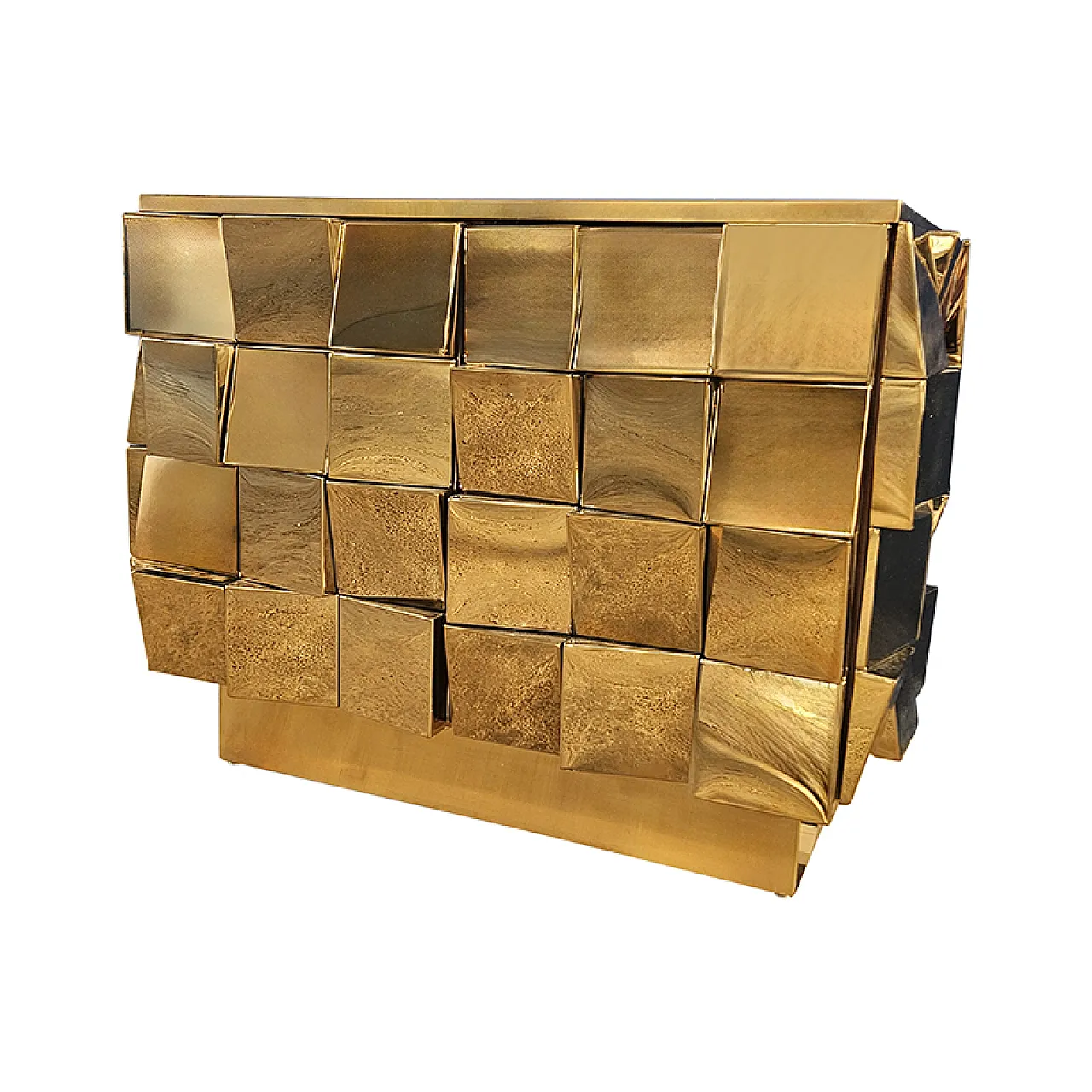 Credenza a due ante ottone, anni '90 4