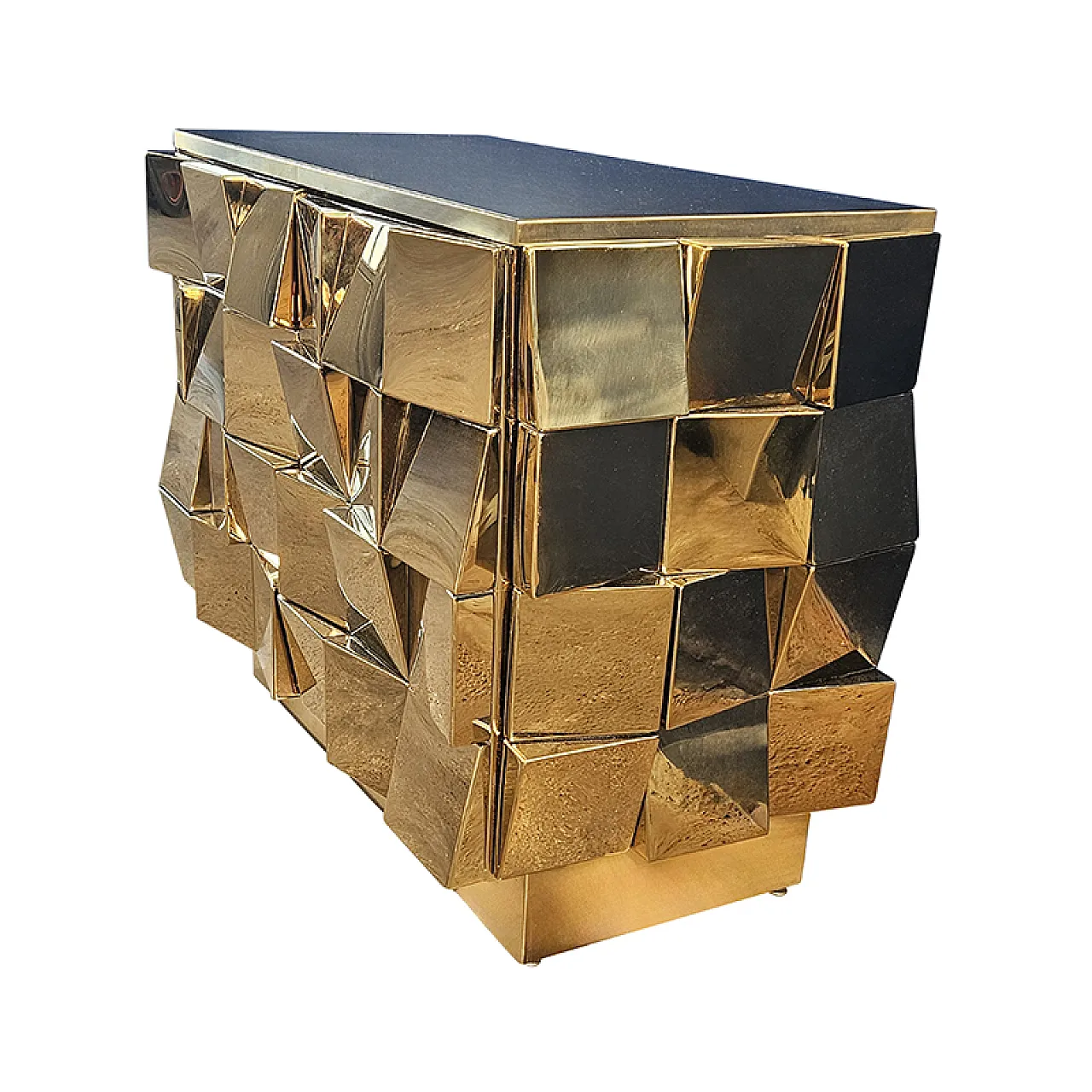 Credenza a due ante ottone, anni '90 6