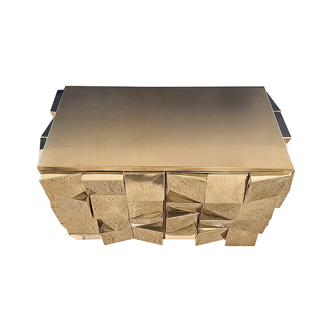 Credenza a due ante ottone, anni '90 7