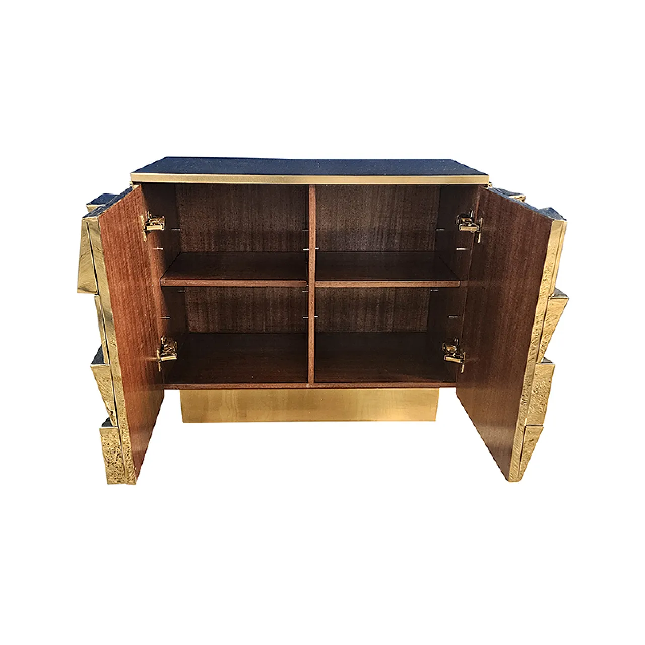 Credenza a due ante ottone, anni '90 8