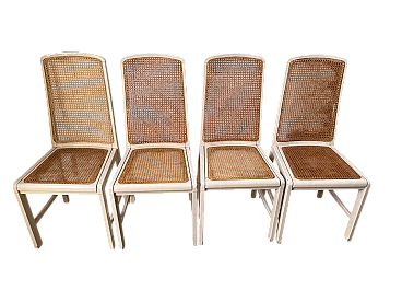 4 sedie di Mario Sabot in Wooden Vienna Straw, anni '70
