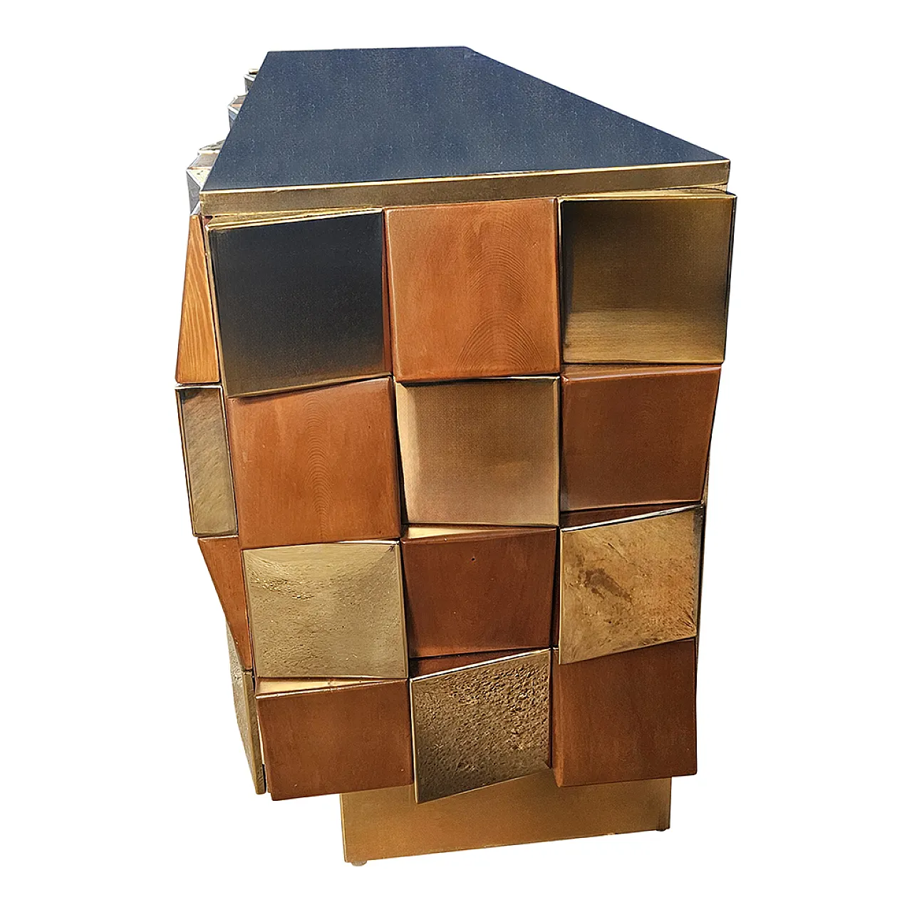 Credenza in ottone e legno 6