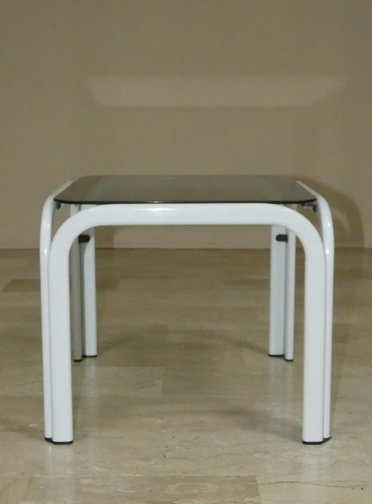 3 coffee tables in metal and Ikea glass, 80s 19