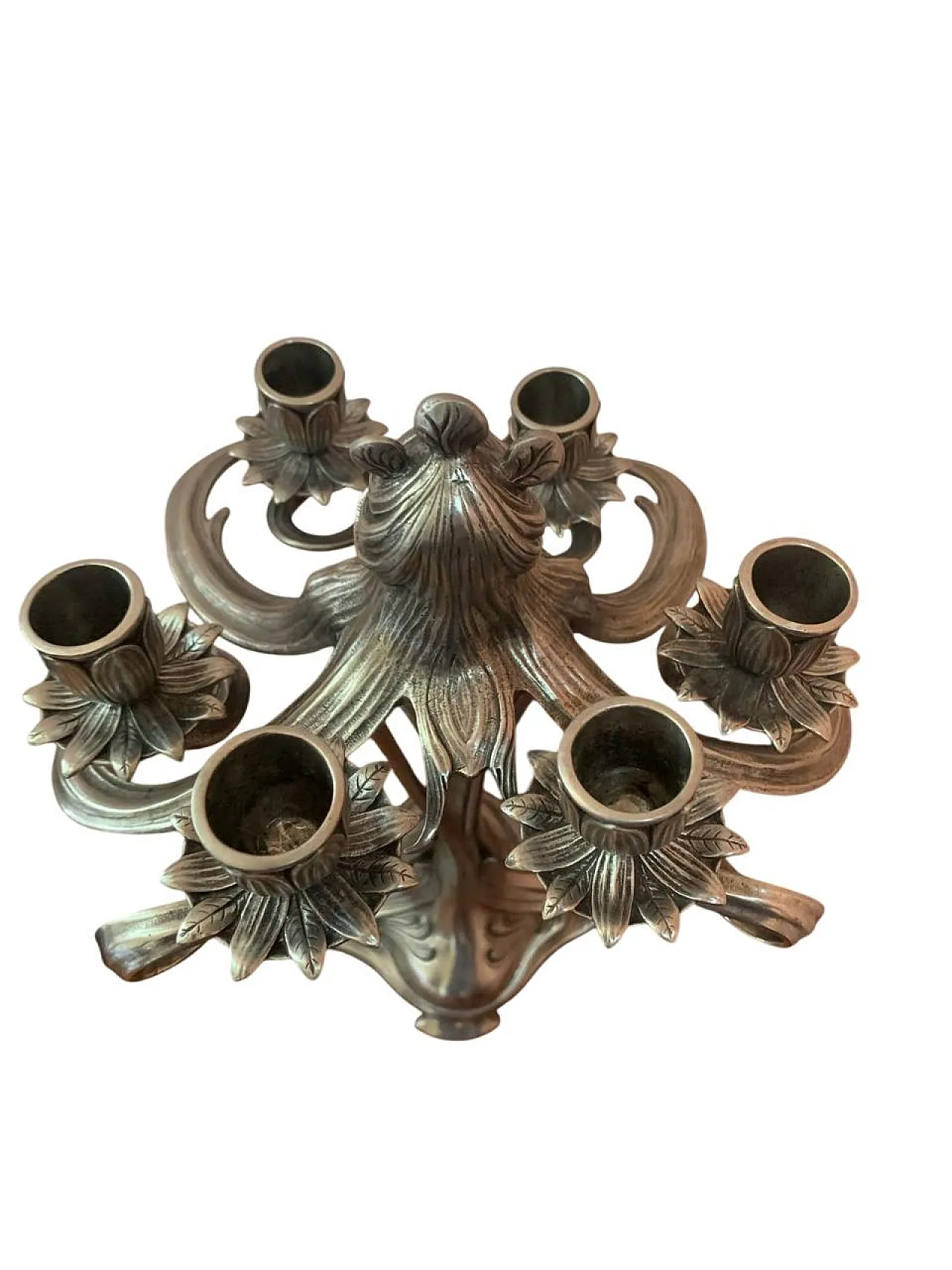 Coppia di candelabri di Achille Gamba, Art Nouveau, anni '30 6