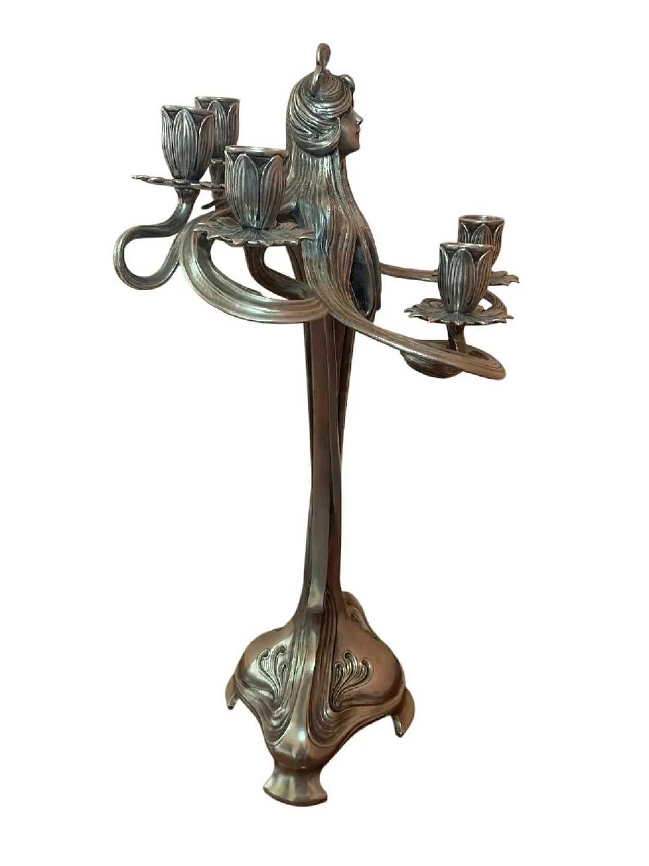 Coppia di candelabri di Achille Gamba, Art Nouveau, anni '30 7