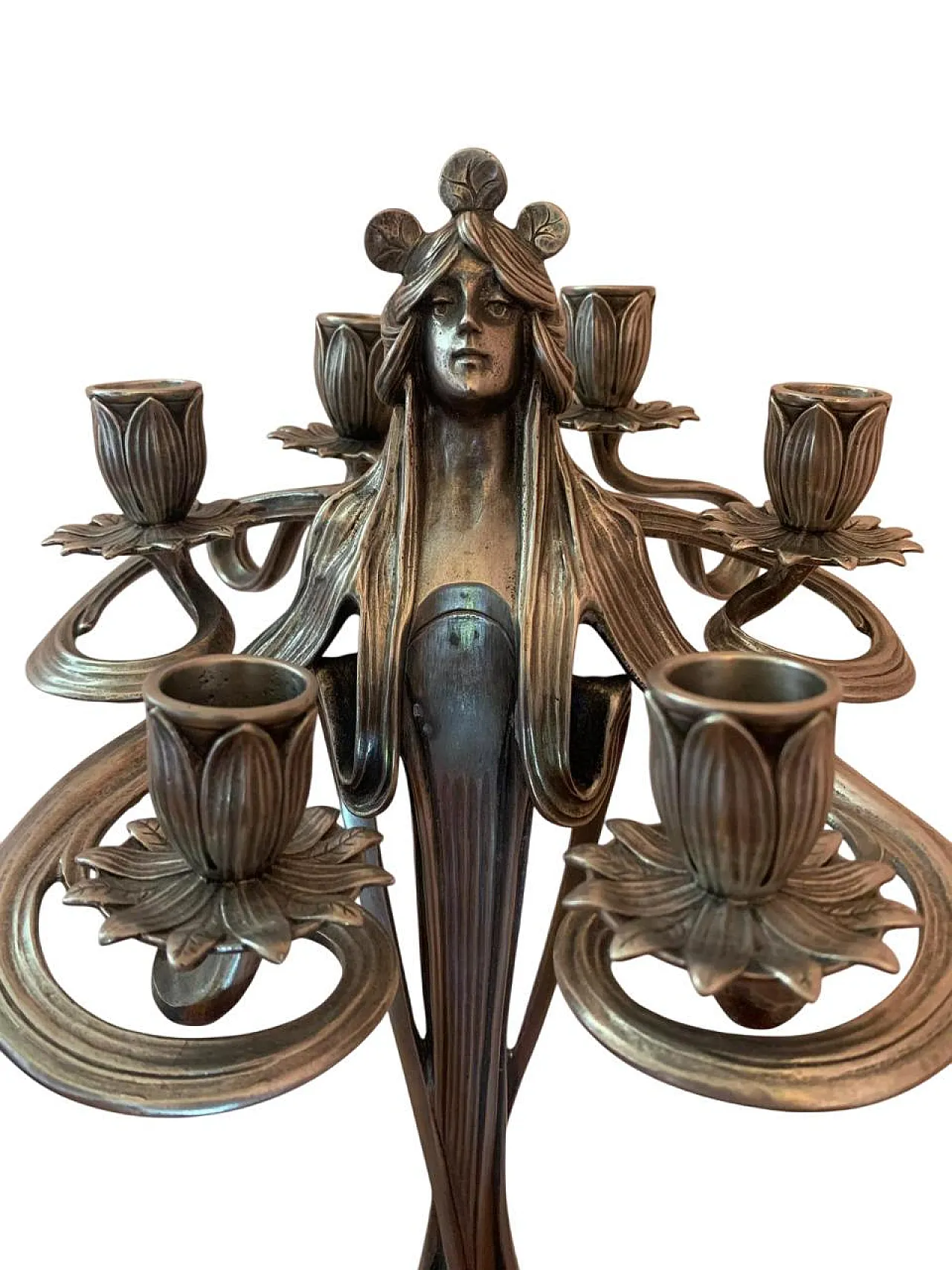 Coppia di candelabri di Achille Gamba, Art Nouveau, anni '30 8
