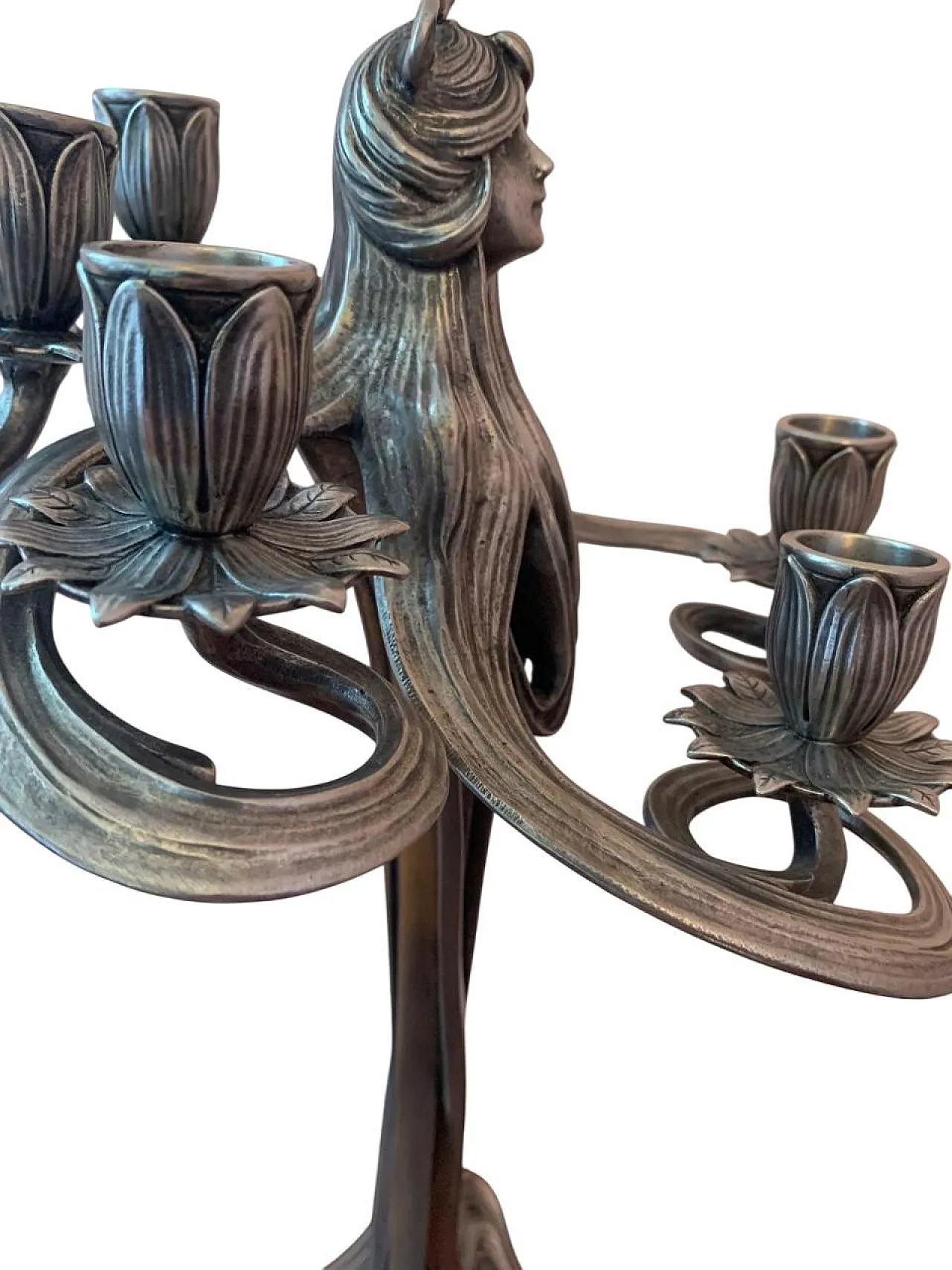 Coppia di candelabri di Achille Gamba, Art Nouveau, anni '30 9