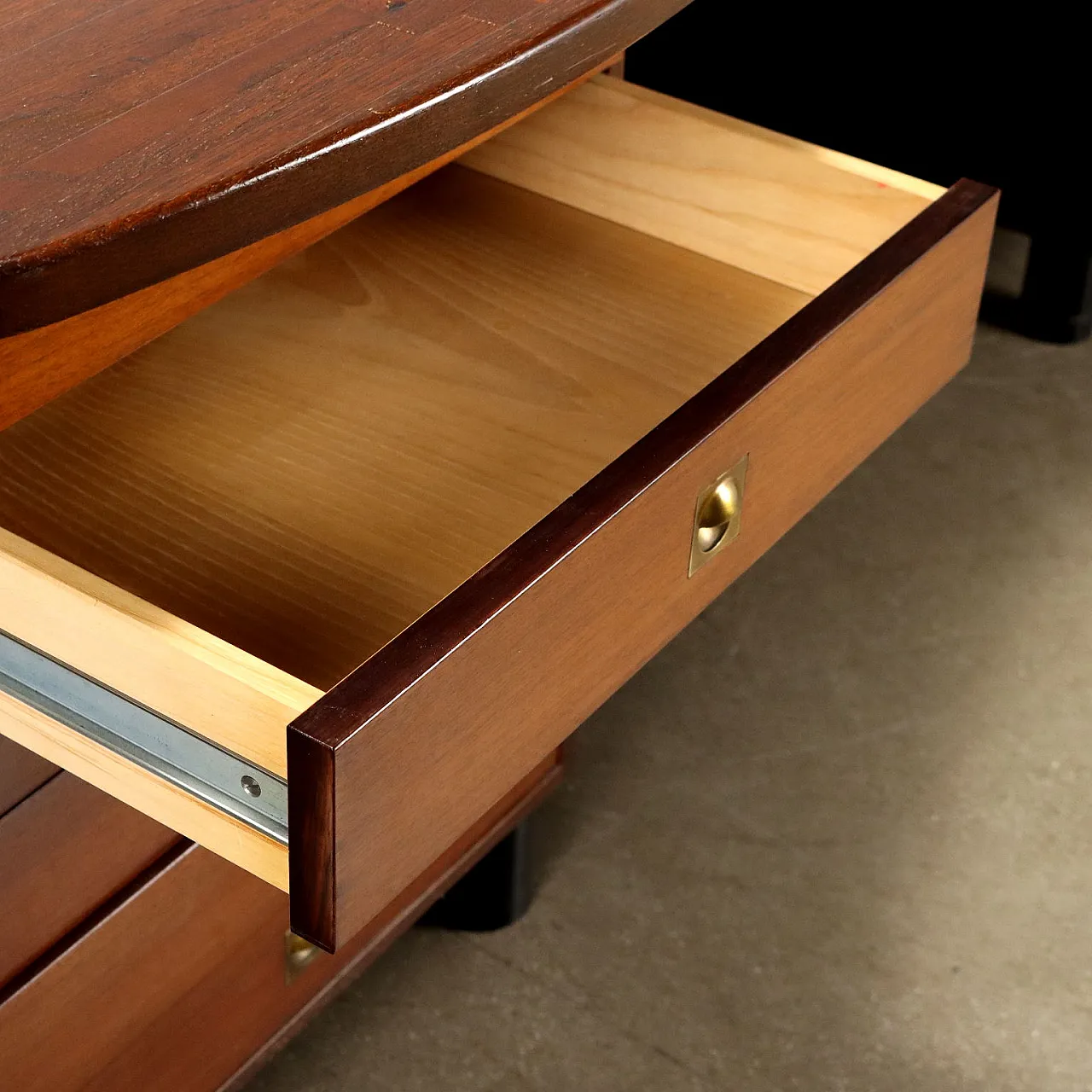 Exotic wood veneer desk, late 20th century 5