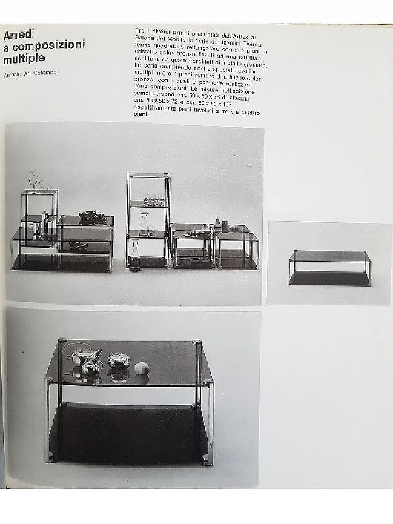 Twin table by Antonio Ari Colombo for Arflex, 60s 24