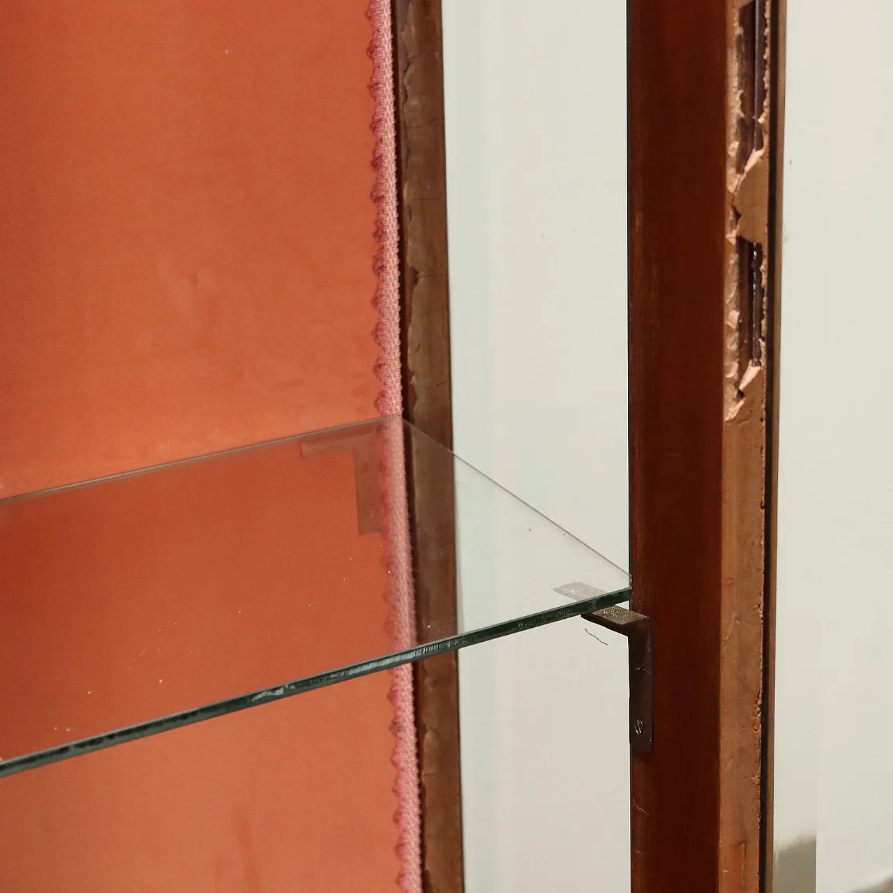 Vetrina in stile rococò in vetro e noce, '900 8