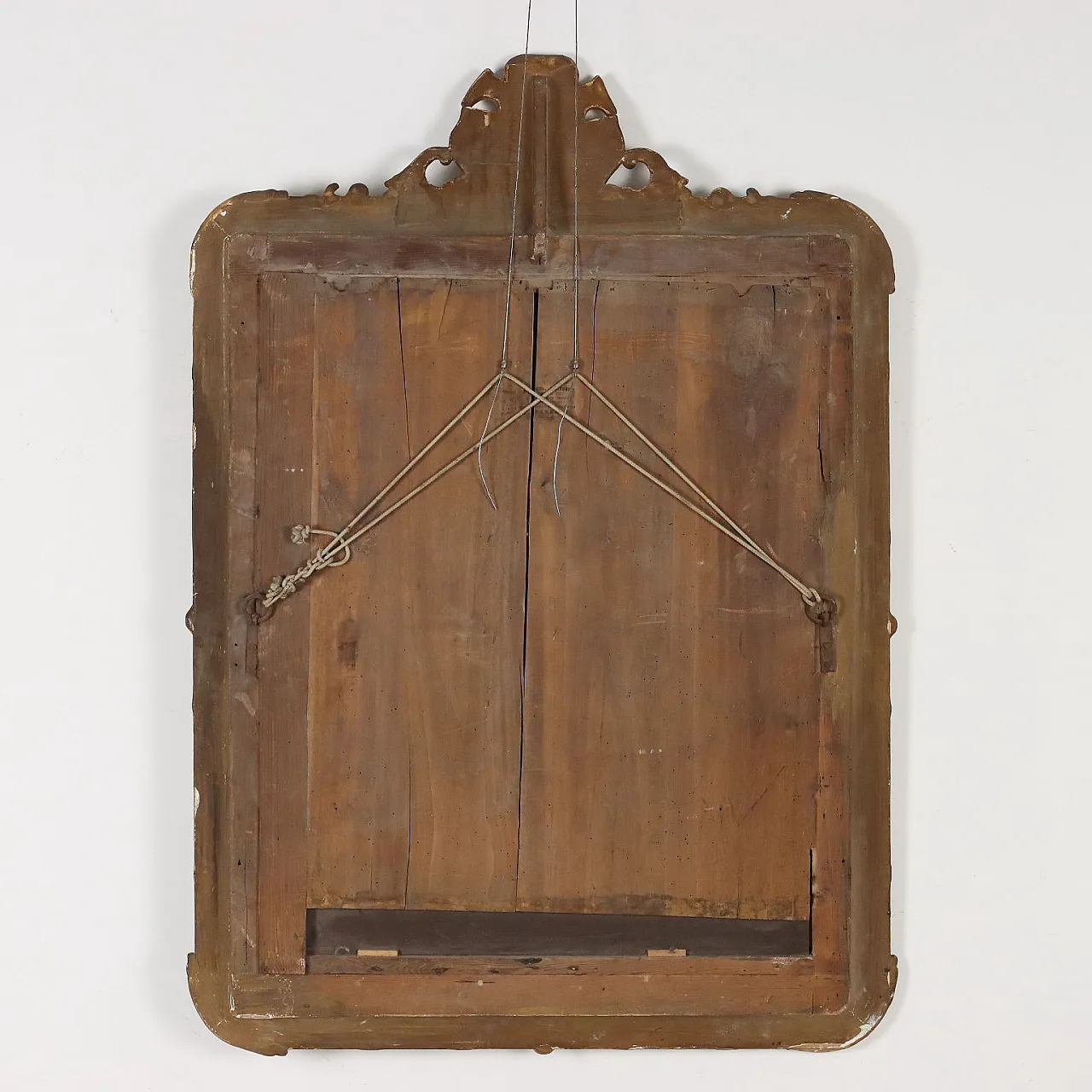 Specchiera Cabarèt in abete intagliato e dorato, '800 10