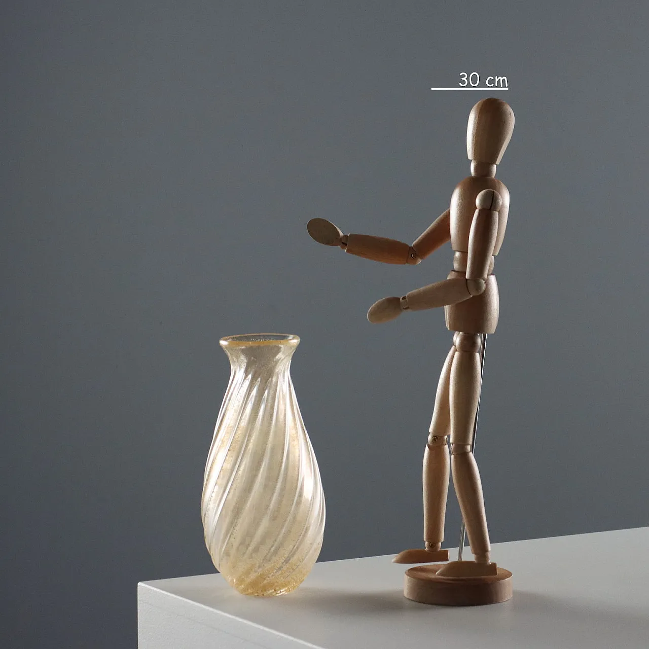 Vaso in vetro di Murano, Archimede Seguso, metà '900 2
