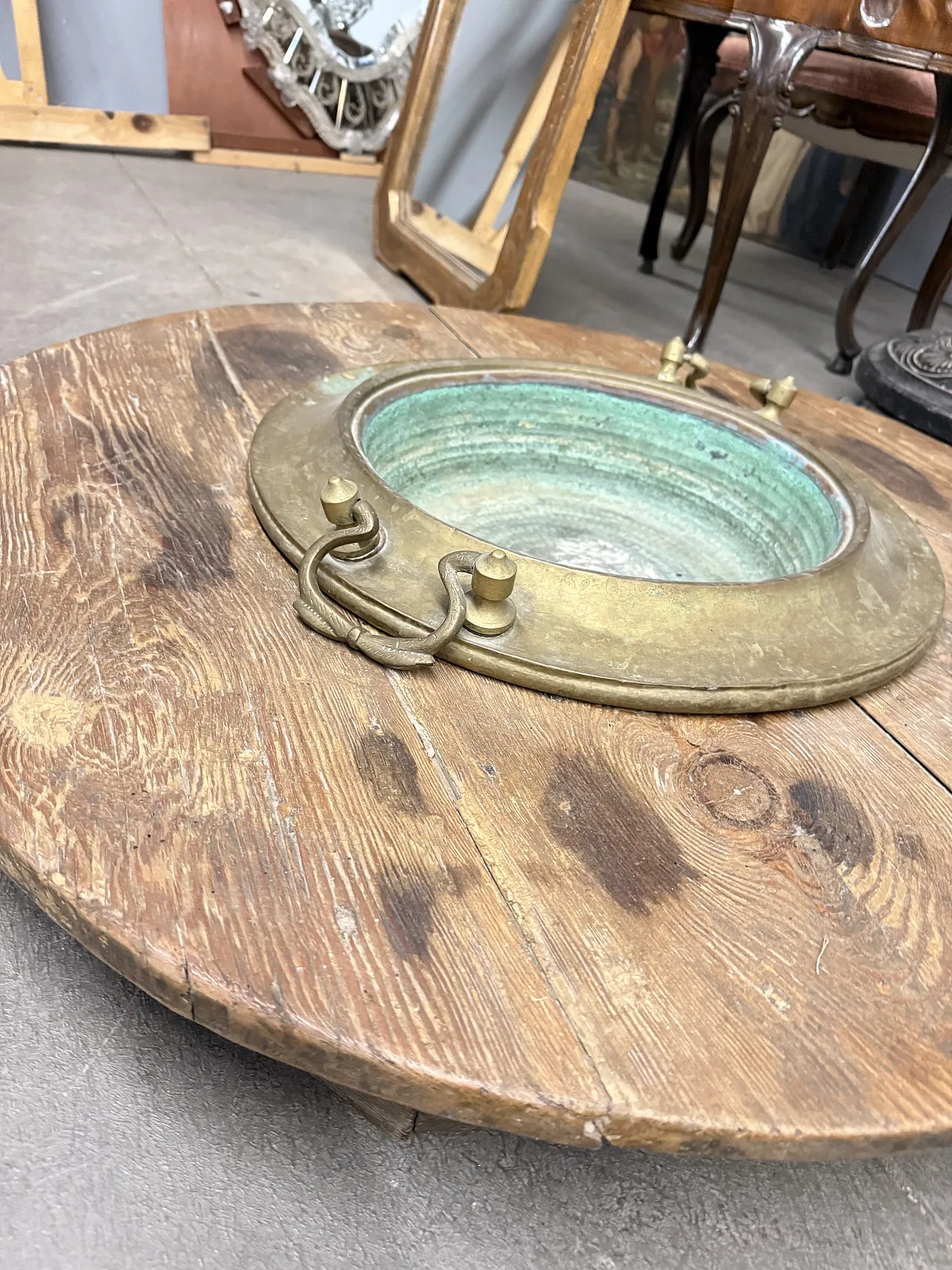 Braciere sud Italia, rame e legno, '800 6