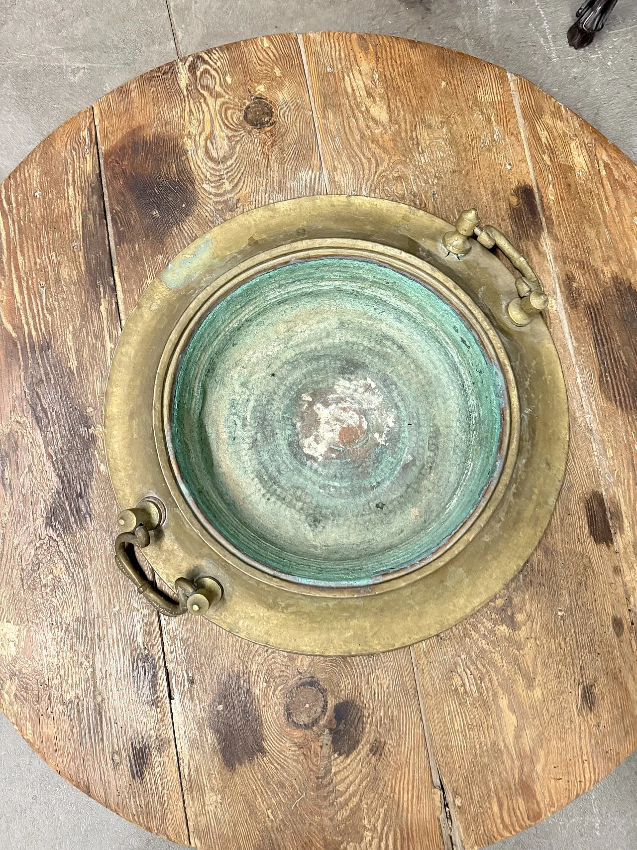 Braciere sud Italia, rame e legno, '800 10