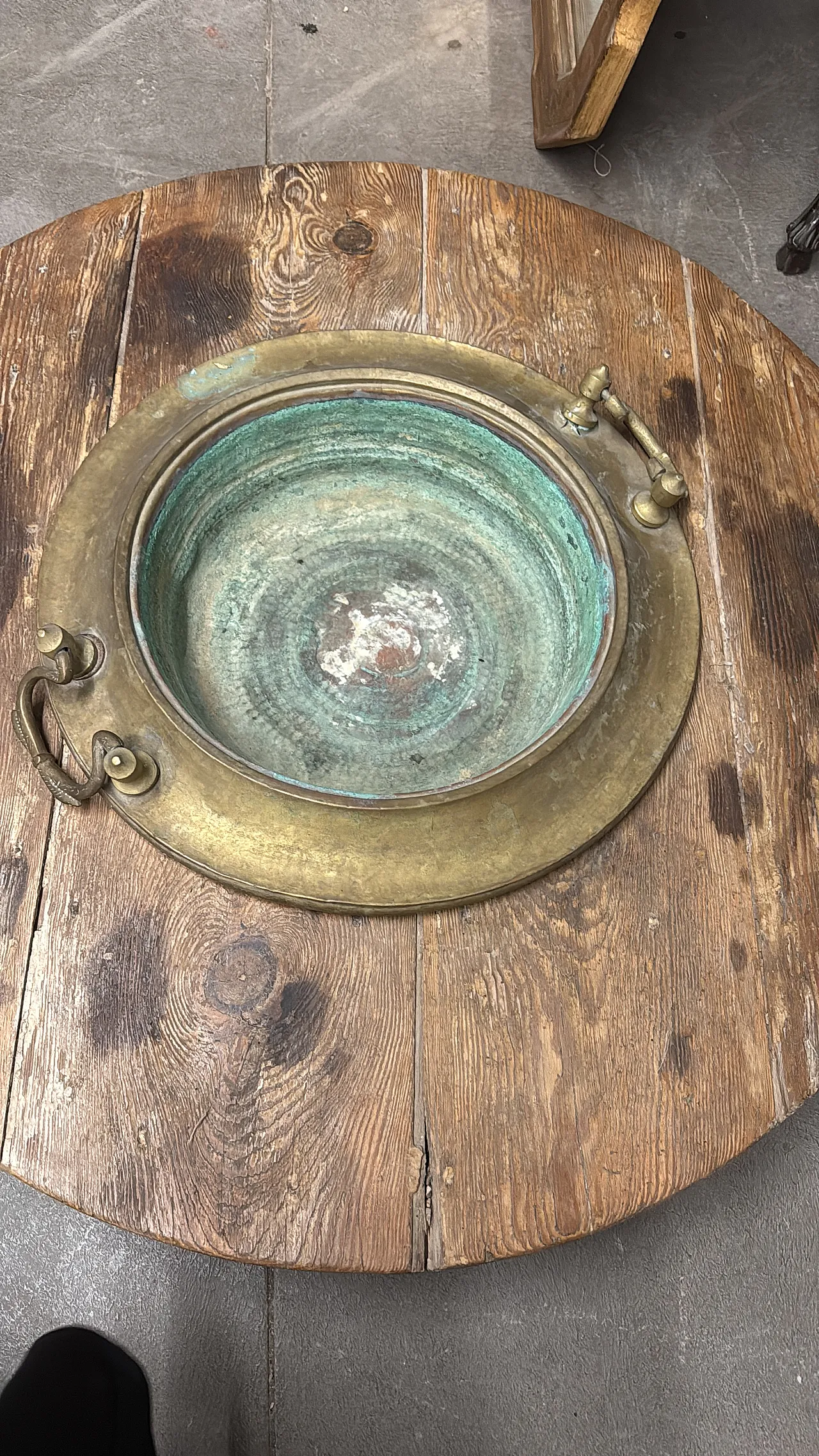 Braciere sud Italia, rame e legno, '800 11