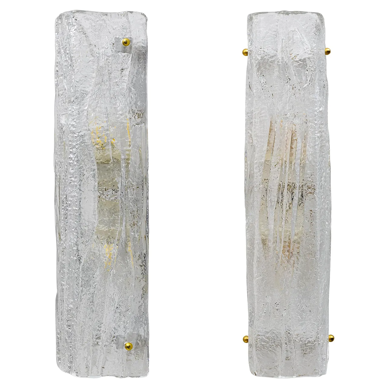 Coppia di applique in cristallo di Murano stile Mazzega, anni 2000 1