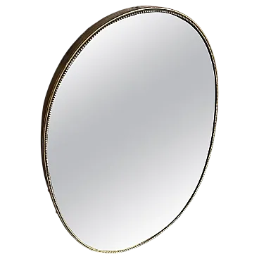 Specchio da parete ovale in ottone di Giò Ponti, anni '60