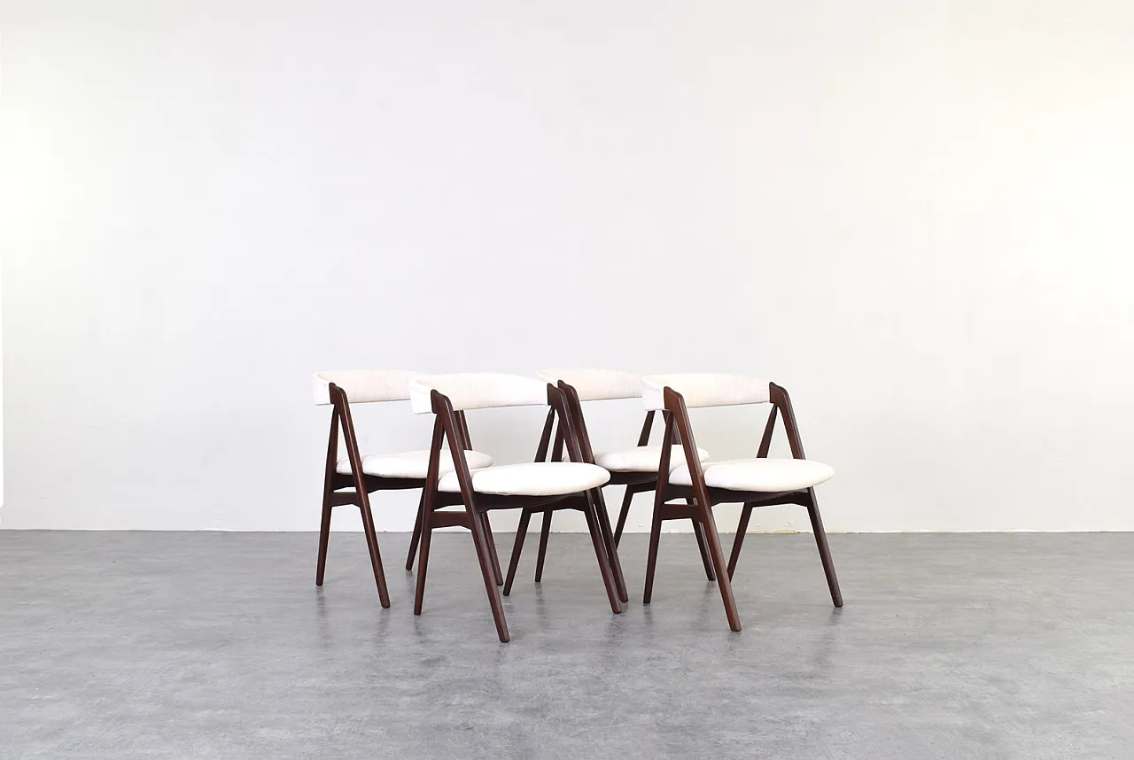 Mid-Century Danish Teak Dining Chairs by Th. Harlev for Farstrup, 1960 1