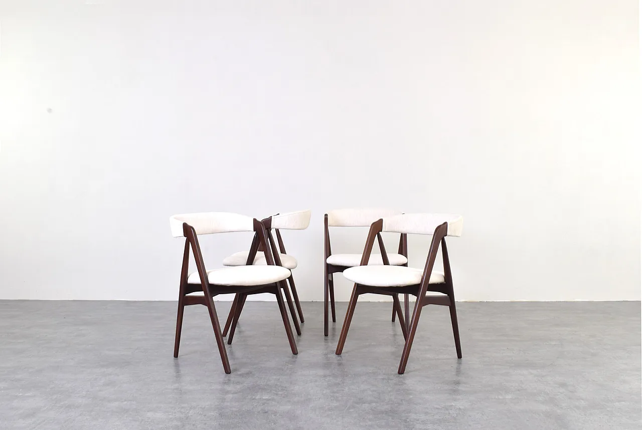 Mid-Century Danish Teak Dining Chairs by Th. Harlev for Farstrup, 1960 2