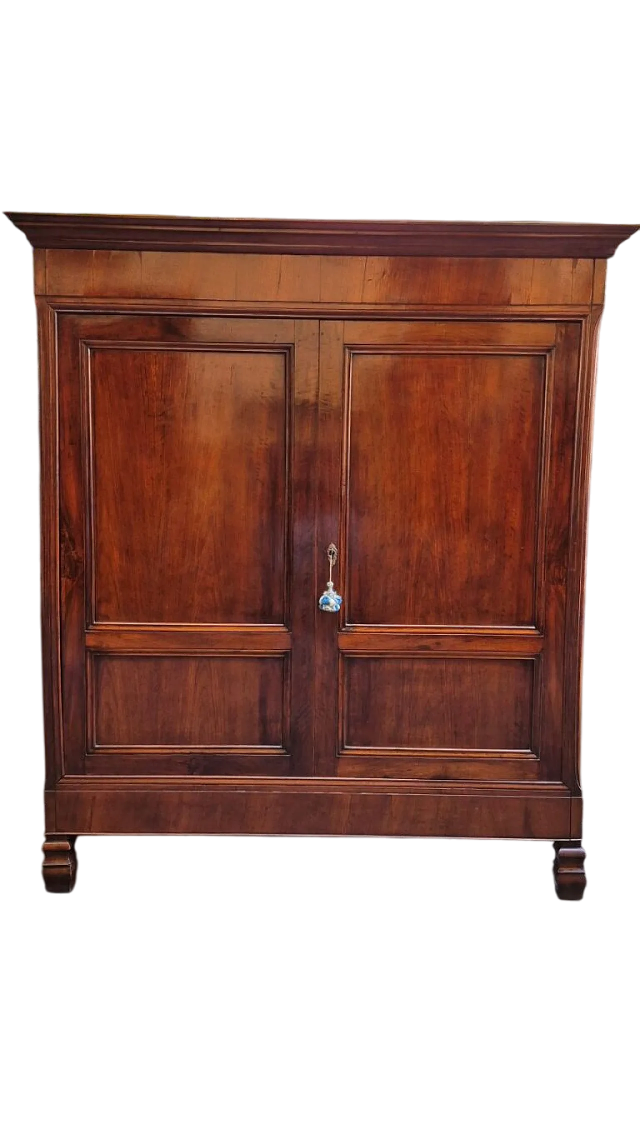 Lombard wardrobe in walnut, 19th century 8