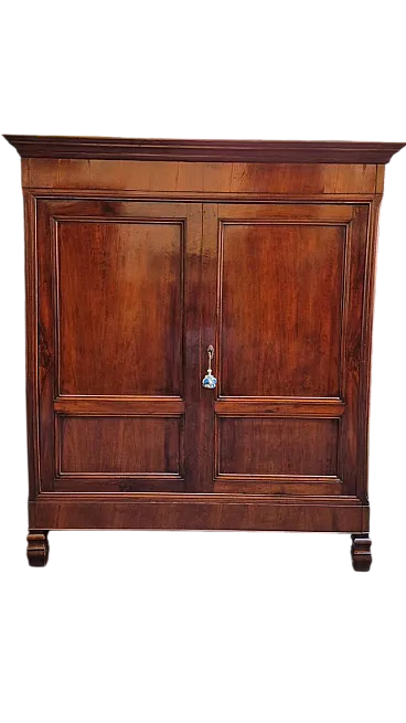 Lombard wardrobe in walnut, 19th century