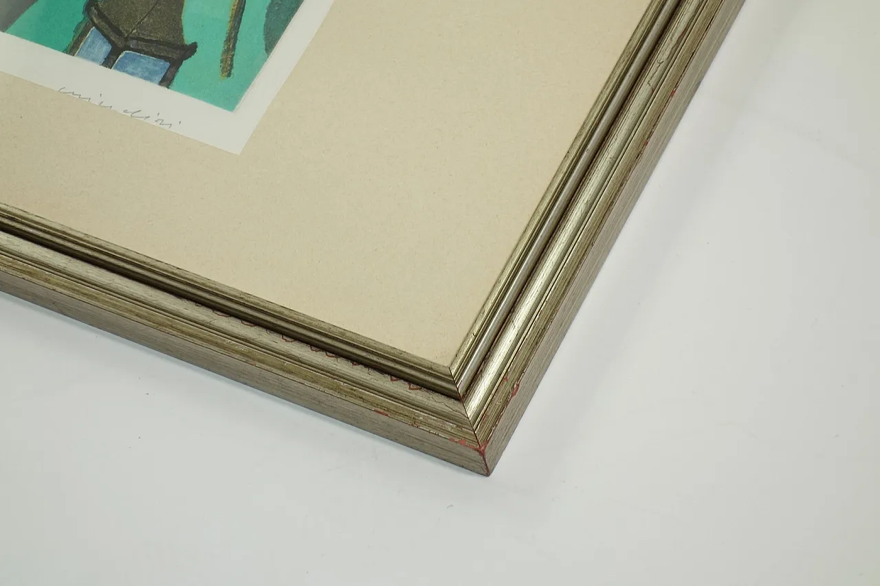 Venezia di Remo Brindisi, litografia incorniciata, anni '70 8