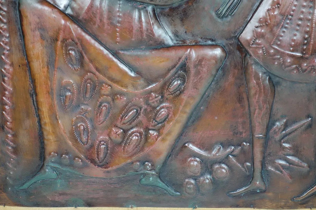 Pannello Mid-Century in rame, anni '50 9