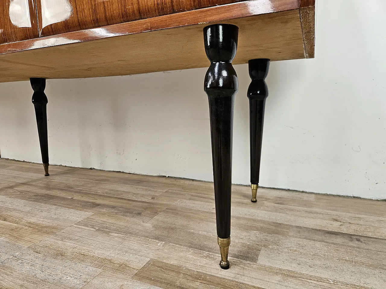 Mahogany sideboard with glass top, 60s 16