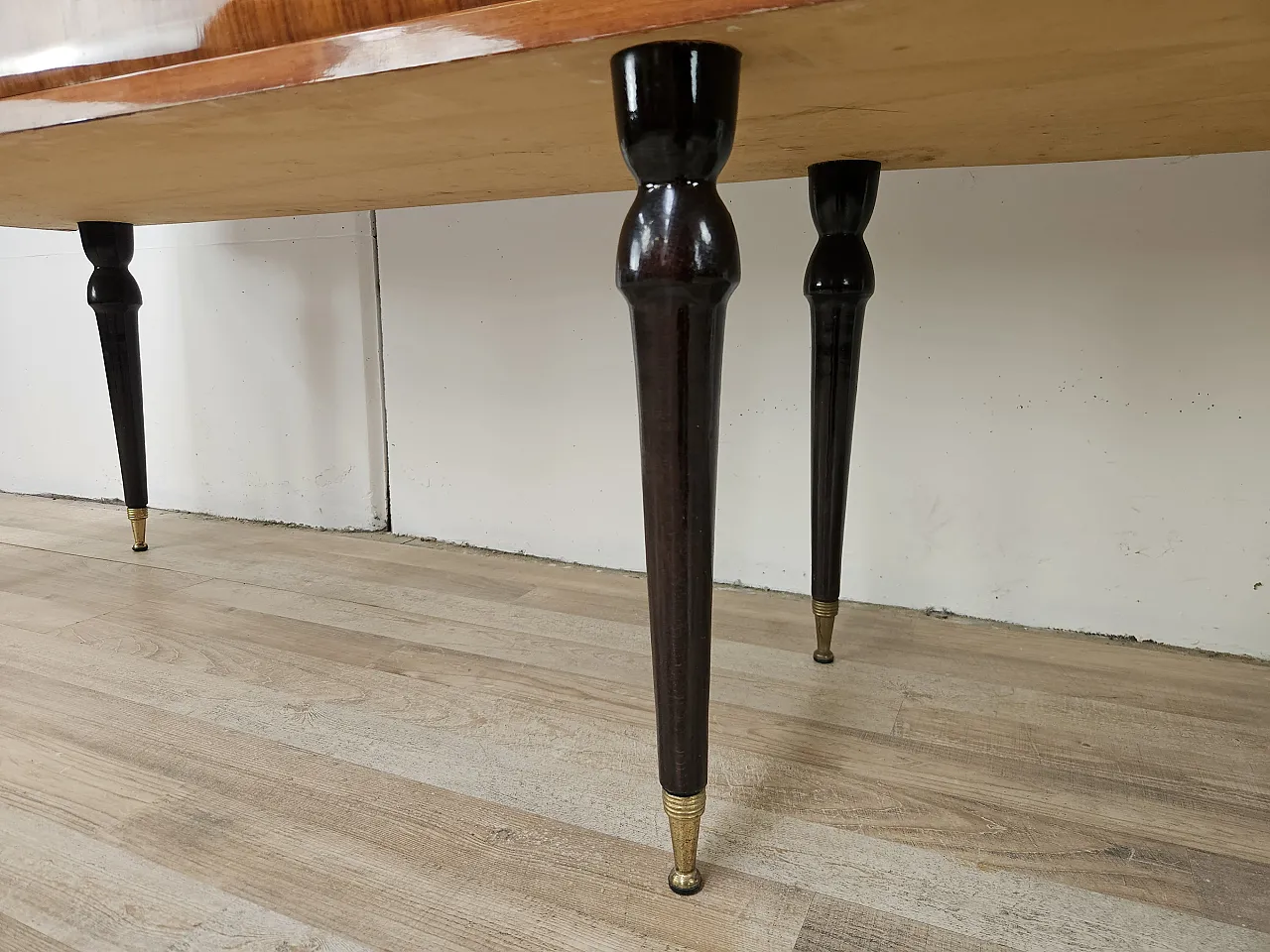 Mahogany sideboard with glass top, 60s 17