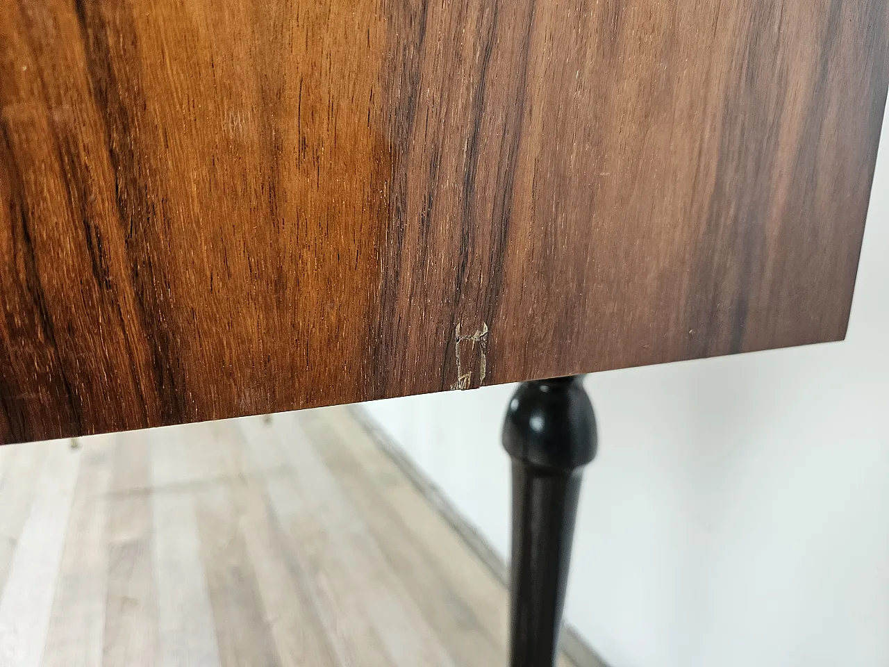 Mahogany sideboard with glass top, 60s 18