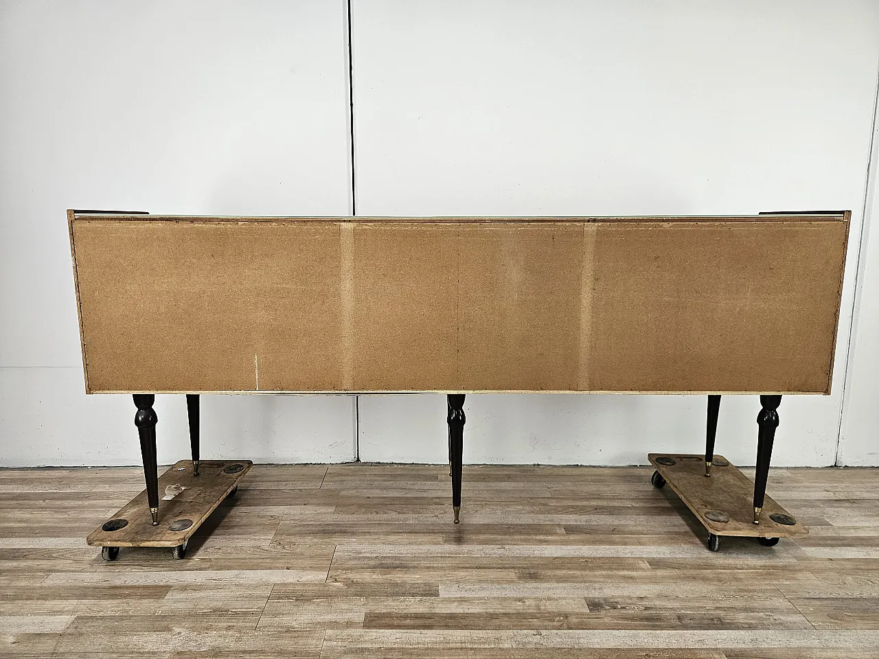 Mahogany sideboard with glass top, 60s 19