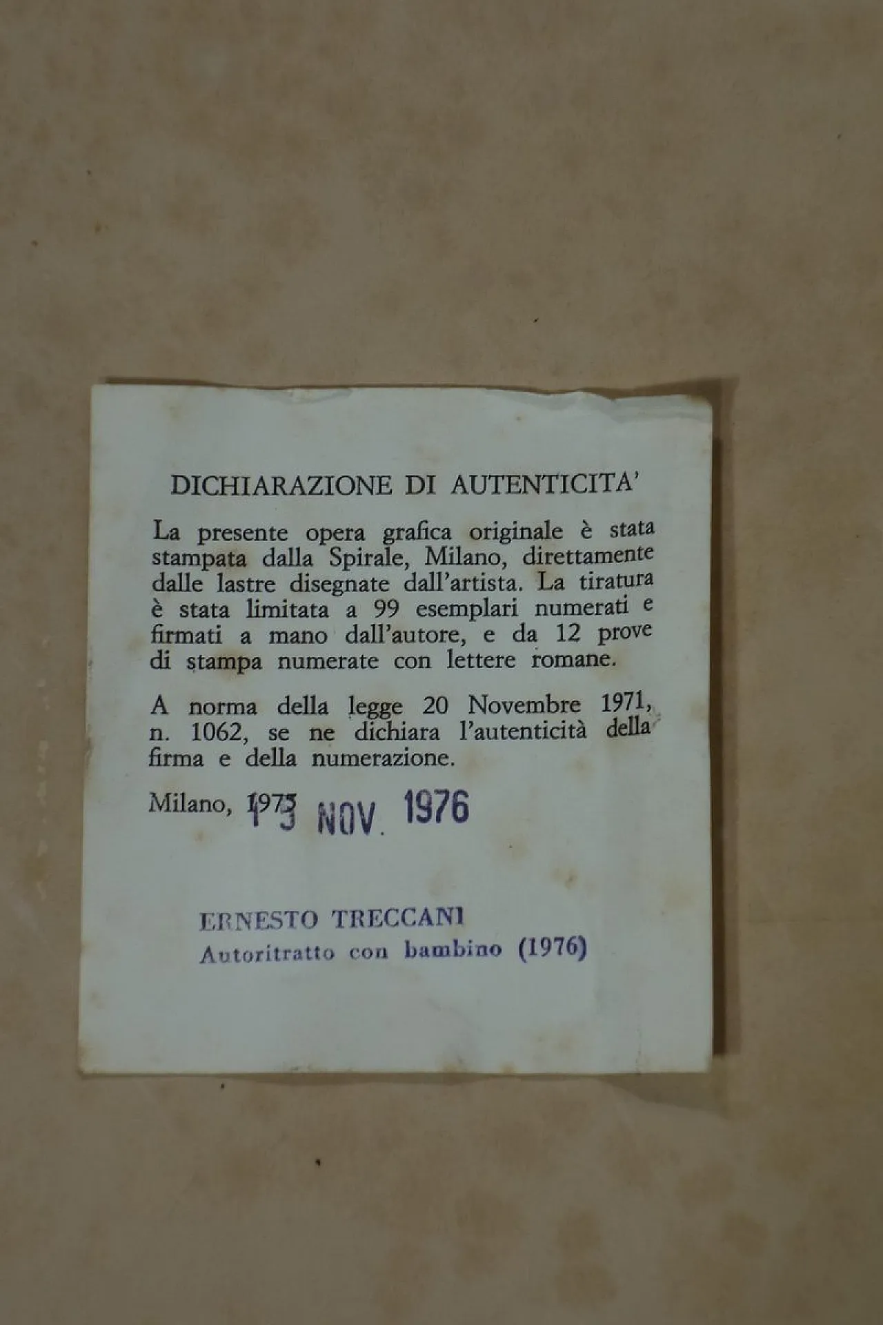 Composizione Spirale Arte Milano, Ernesto Treccani, anni '70 6