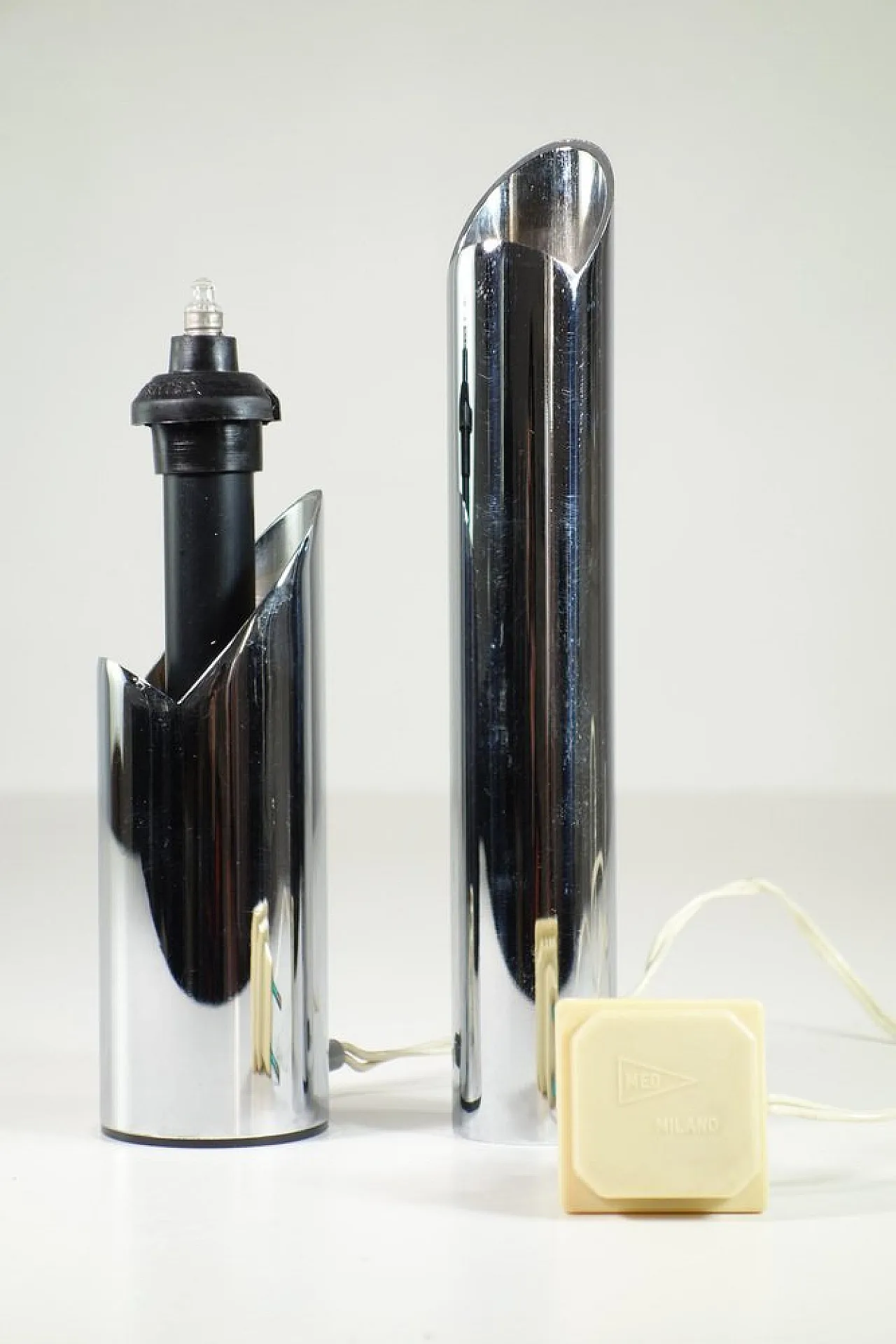 Lampada da tavolo Space Age in metallo cromato, anni '60 5