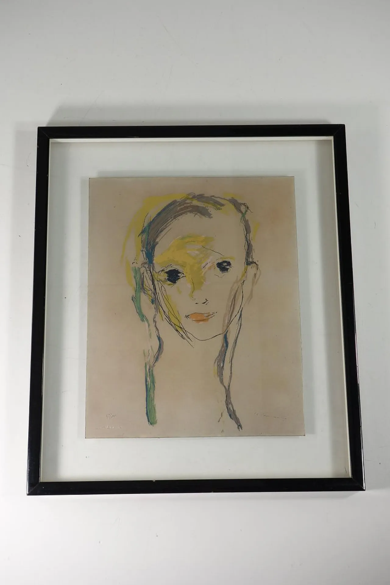 Composizione di E. Treccani, serigrafia su foglio d'argento, anni '70 1