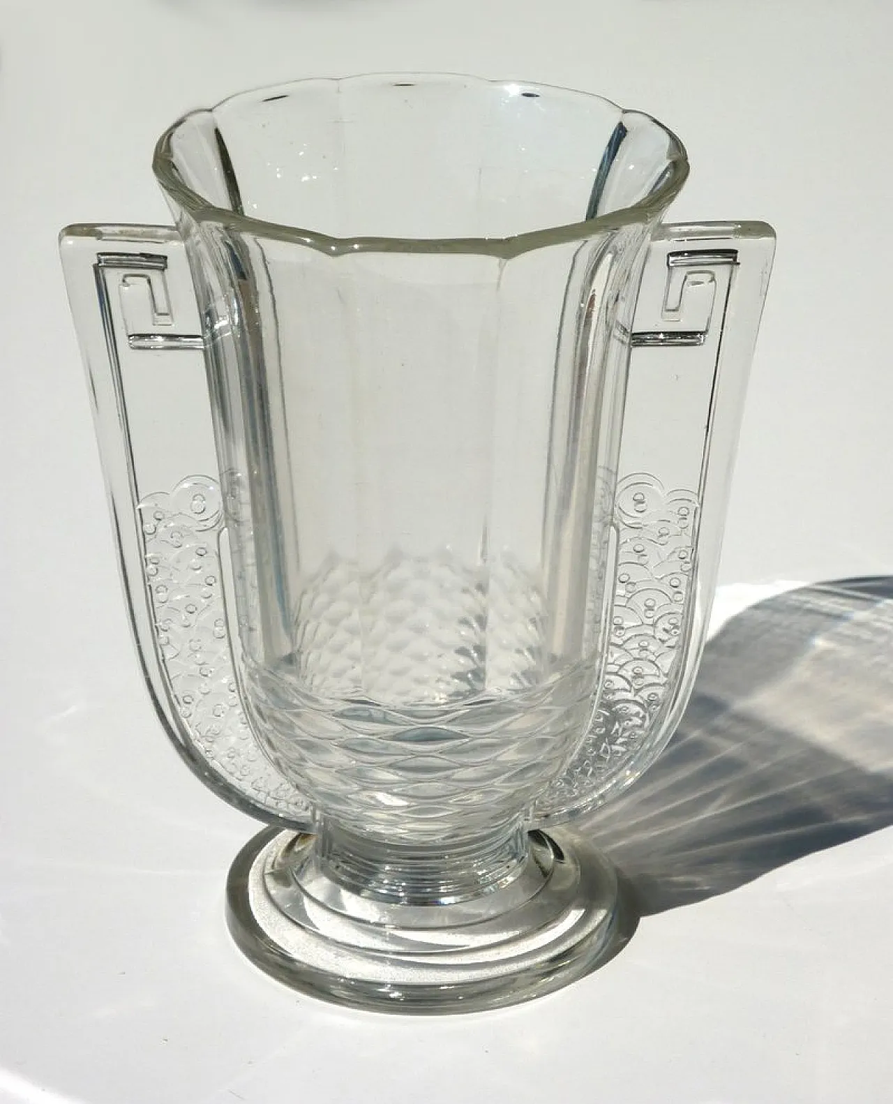 Vaso Art Déco Romeo di Luxval-Val Saint Lambert, anni '30 1