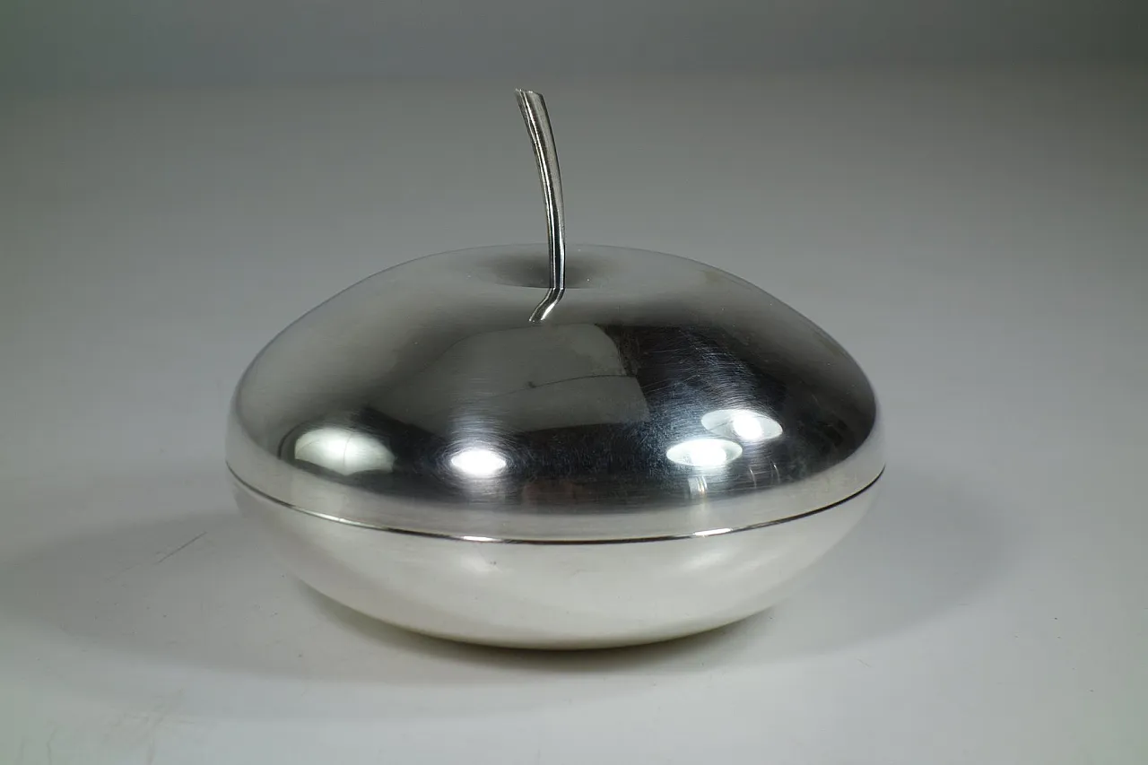 Scatola ciliegia in metallo di Lino Sabattini per Christofle, anni '50 1