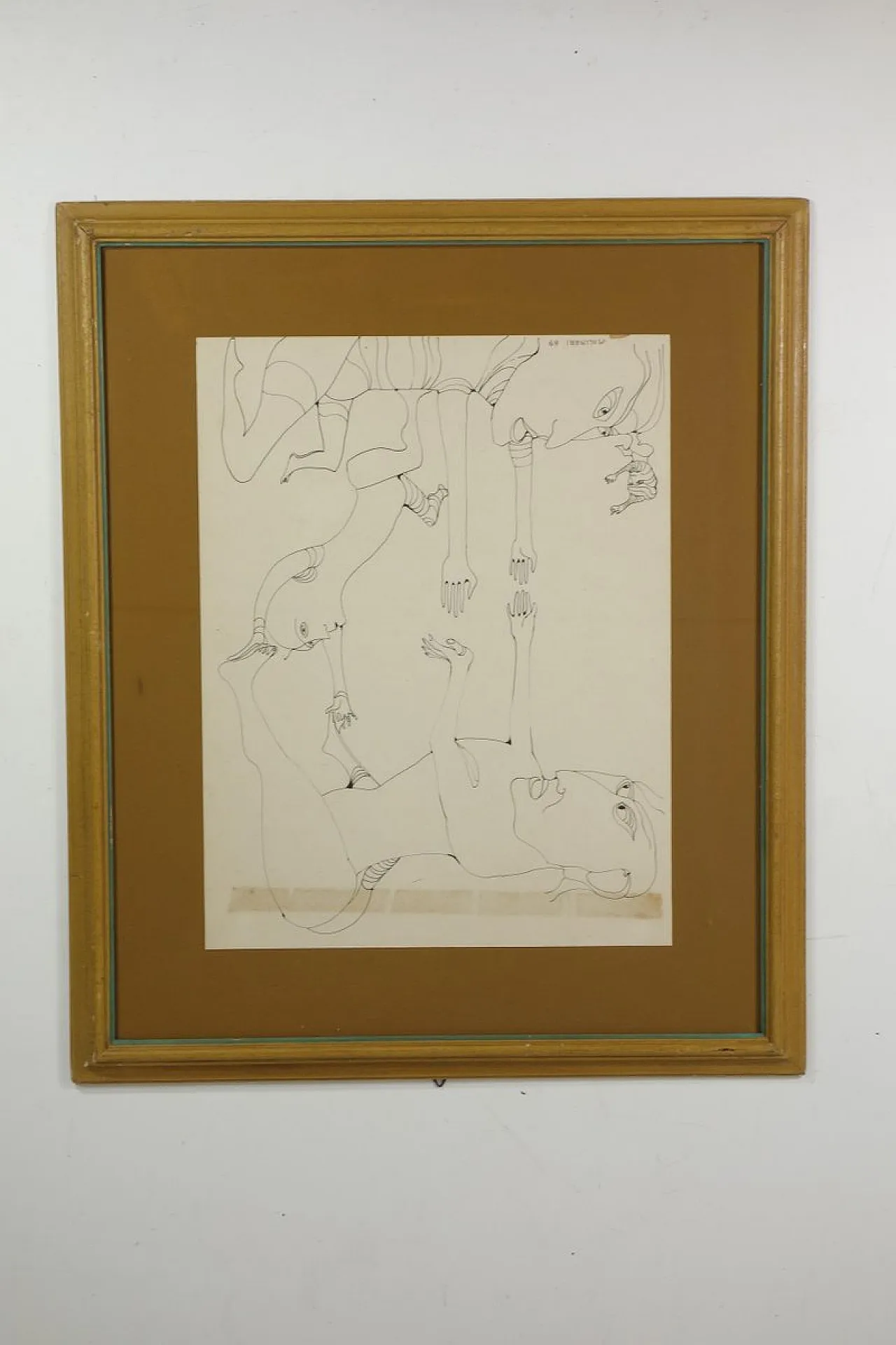 Figura, disegno su carta di Mario Molinari, anni '60 2