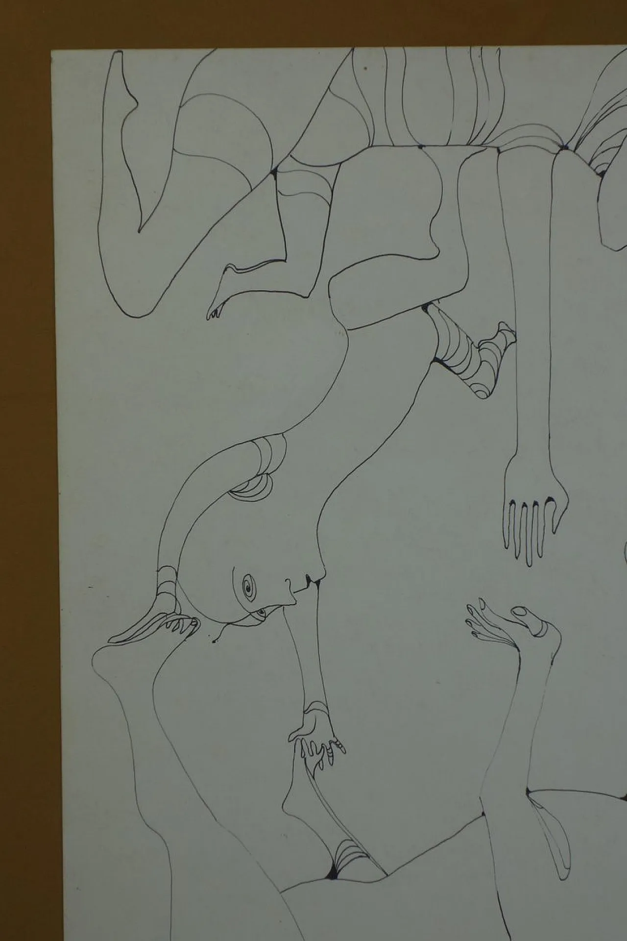 Figura, disegno su carta di Mario Molinari, anni '60 4