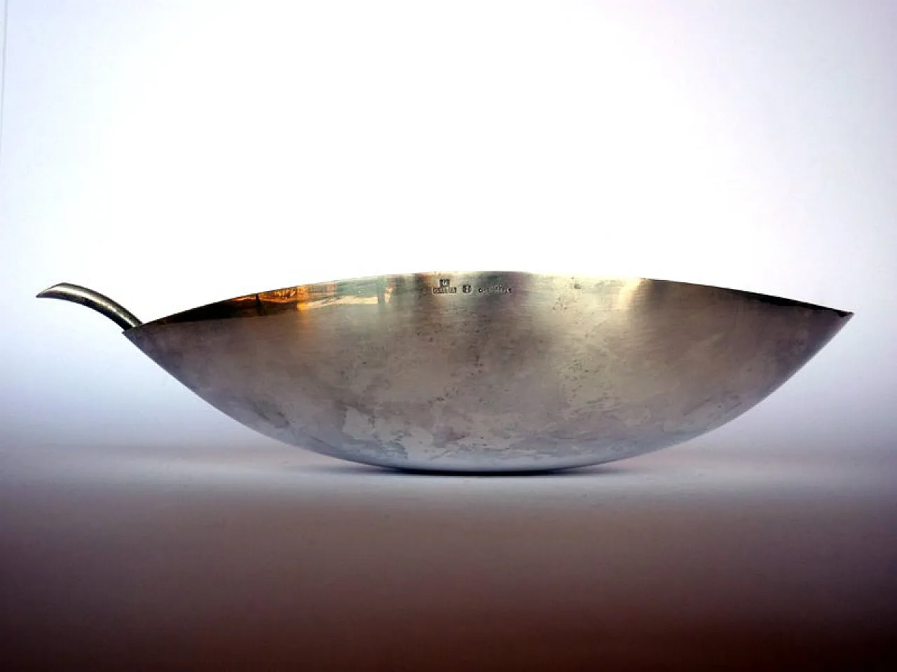 Foglia in metallo argentato di Sabattini per Christofle Gallia,anni 40 4