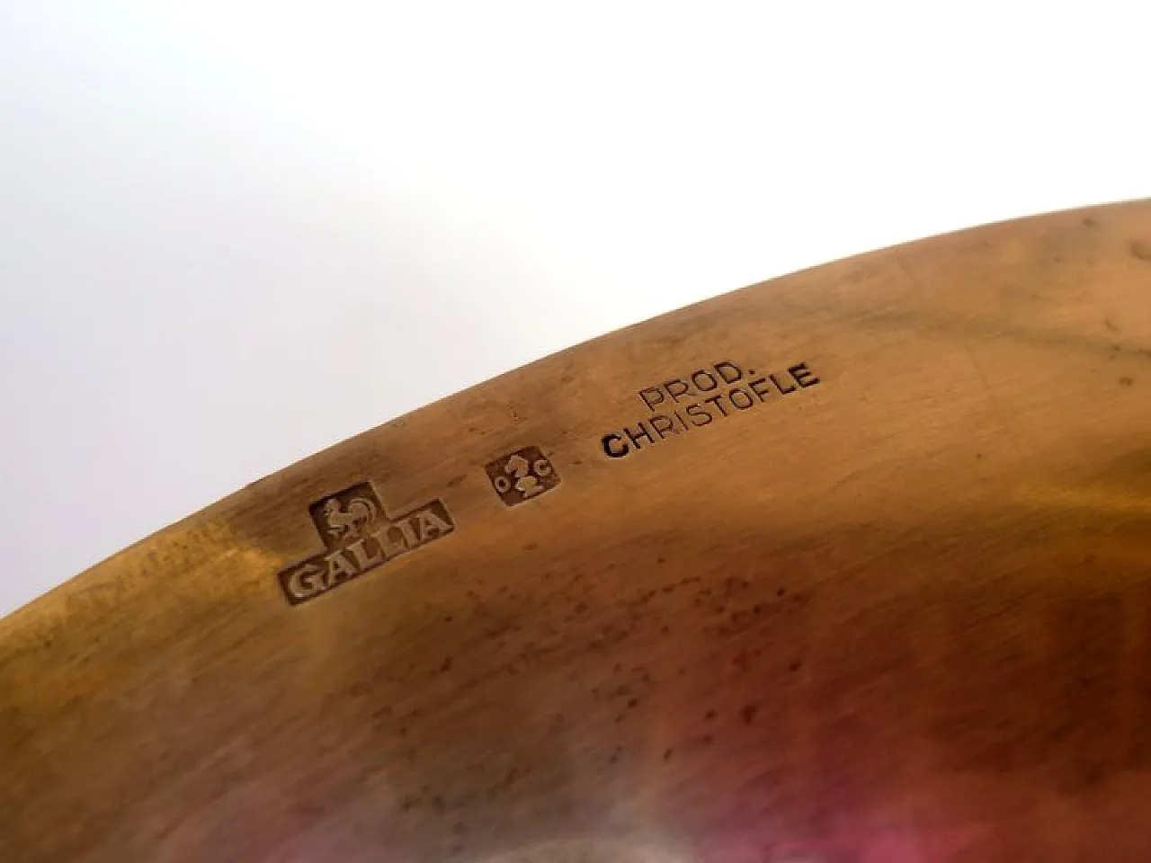 Foglia in metallo argentato di Sabattini per Christofle Gallia,anni 40 6