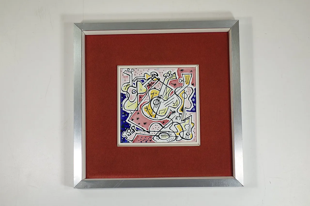 Coppia di piastrelle in ceramica di Salvador Dalì, anni '50 4