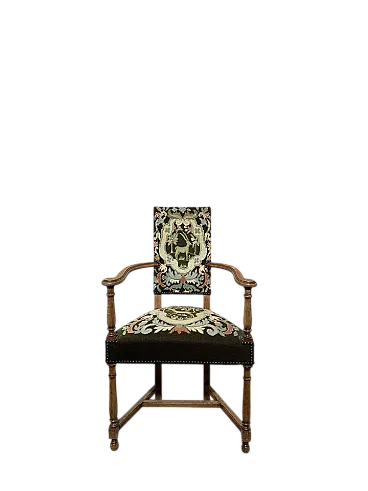Poltrona con rivestimento in tappezzeria, '900