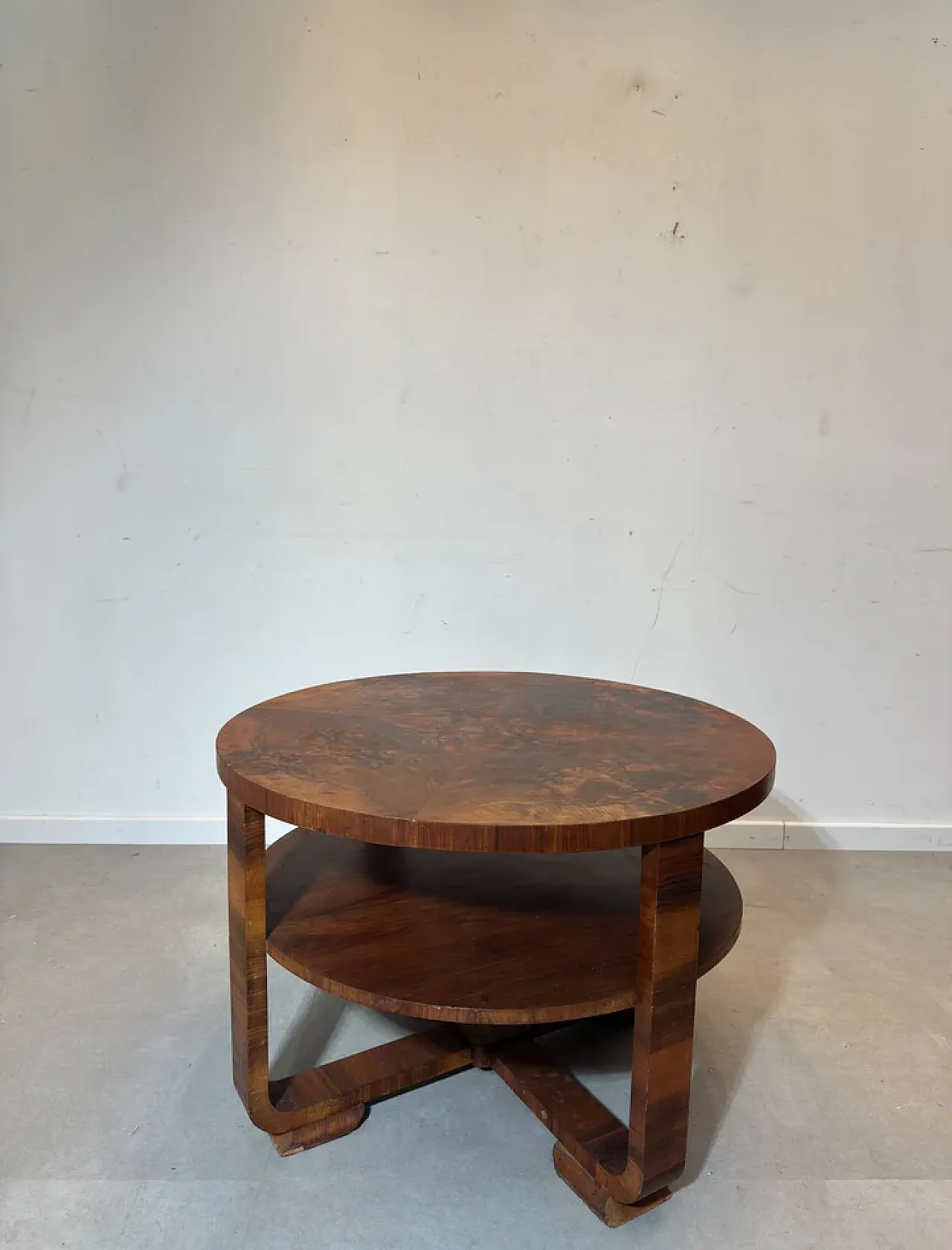 Tavolino Art Déco in radica, anni '30 2