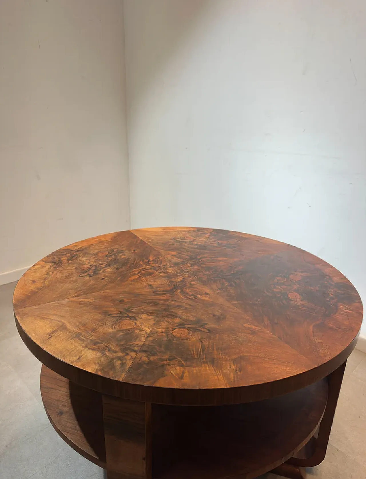 Tavolino Art Déco in radica, anni '30 3